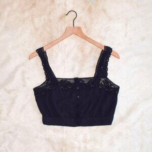 Black Lace Crop Top